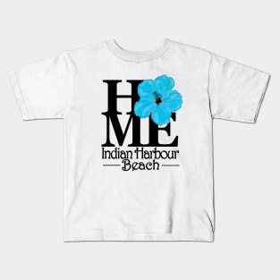 HOME Indian Harbour Beach Blue Hibiscus Kids T-Shirt